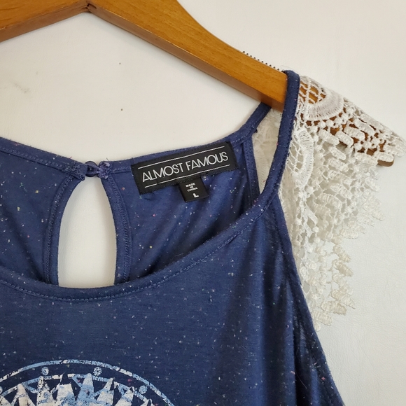 Almost Famous Dream Catcher Lace Sleeveless top - Picture 5 of 7